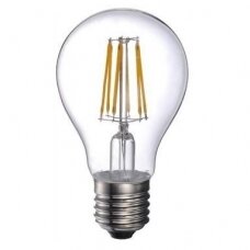 LED Lemputė E27 A60 filament bulb 8W WW