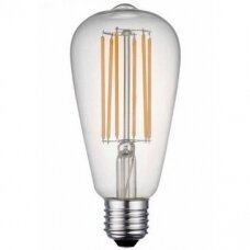 LED Lemputė E27 ST64 filament bulb 8W WW