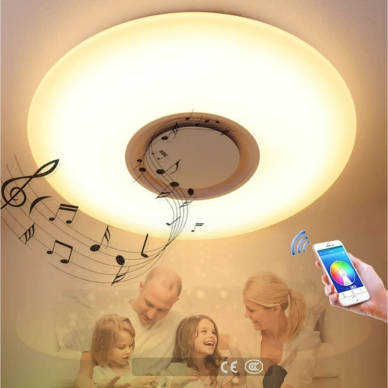 LED RGB Šviestuvas Muzikinis + Bluetooth 3